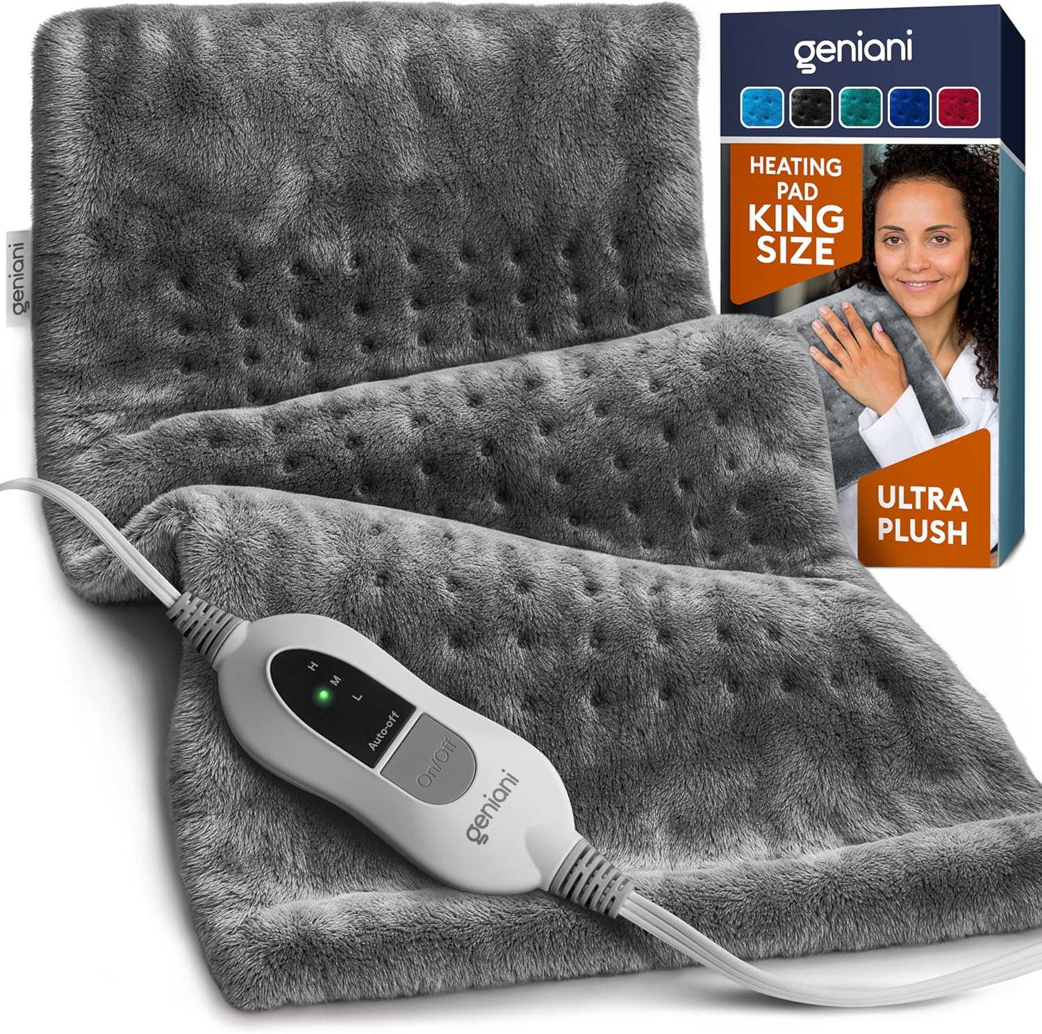 Large electric heating pad for soothing warmth during recovery