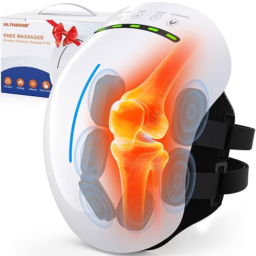 Heated knee massager with vibration and compression