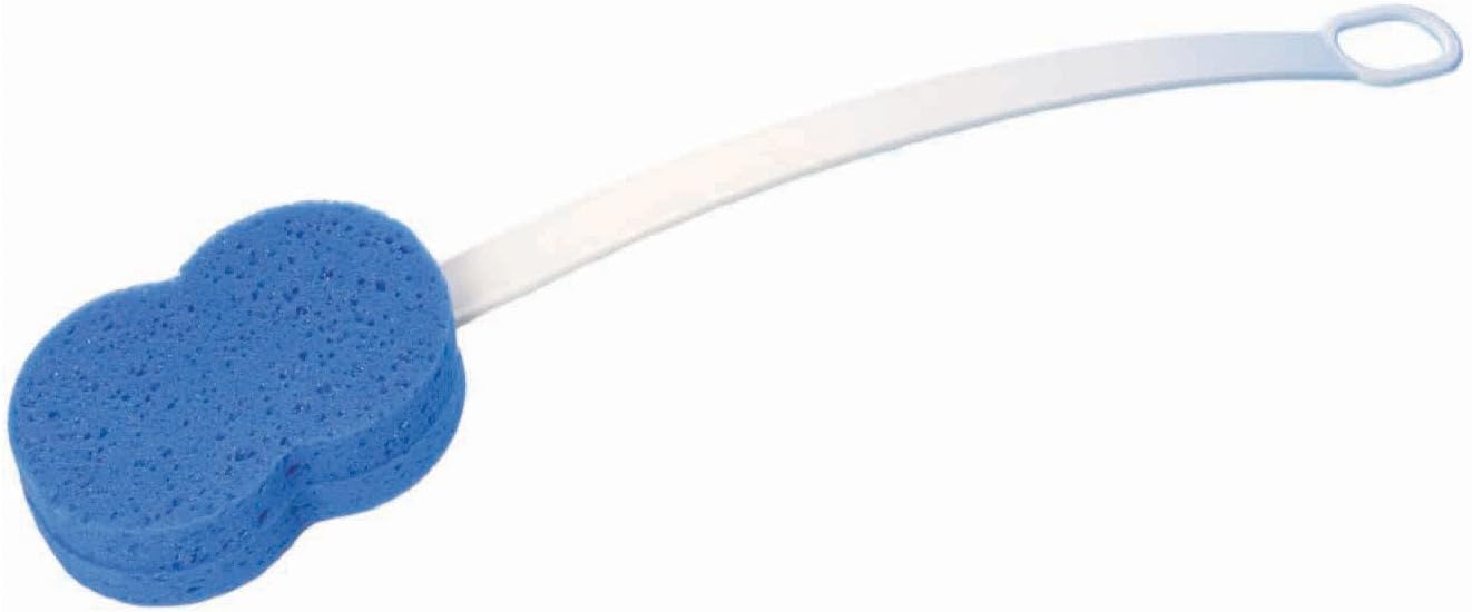Long handle mobility bath sponge for post-surgery bathing