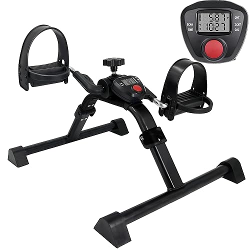 Mini pedal exerciser for seated leg exercises