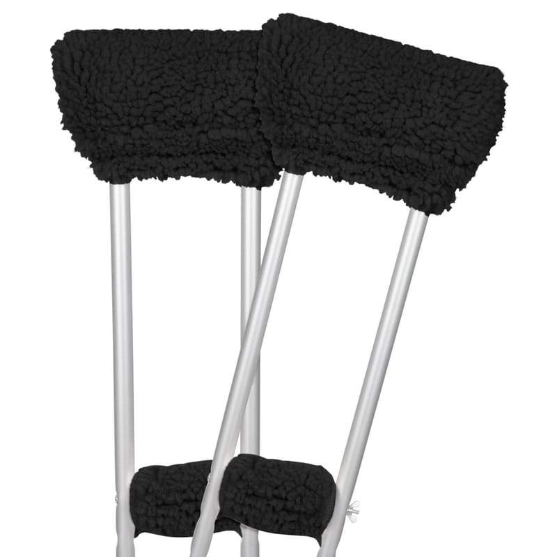 Sheepskin crutch pads for underarm rests and hand grips