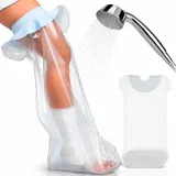 Waterproof leg cast cover for showering after foot or ankle surgery