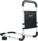 Adjustable bed rail and grab handle for safe getting in and out of bed