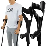 Adjustable forearm crutches with arm cuffs