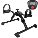 Mini pedal exerciser for seated leg exercises